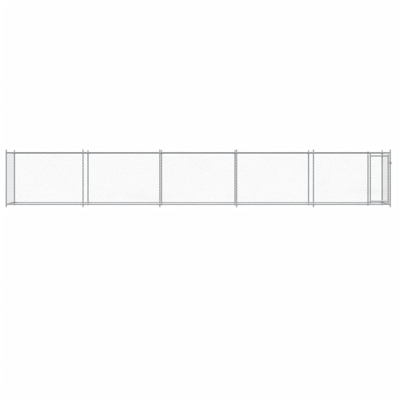 vidaXL Dog Cage with Door Grey 10x2x1.5 m Galvanised Steel