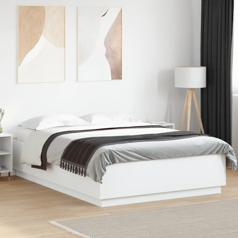 vidaXL Bed Frame without Mattress White 150x200 cm