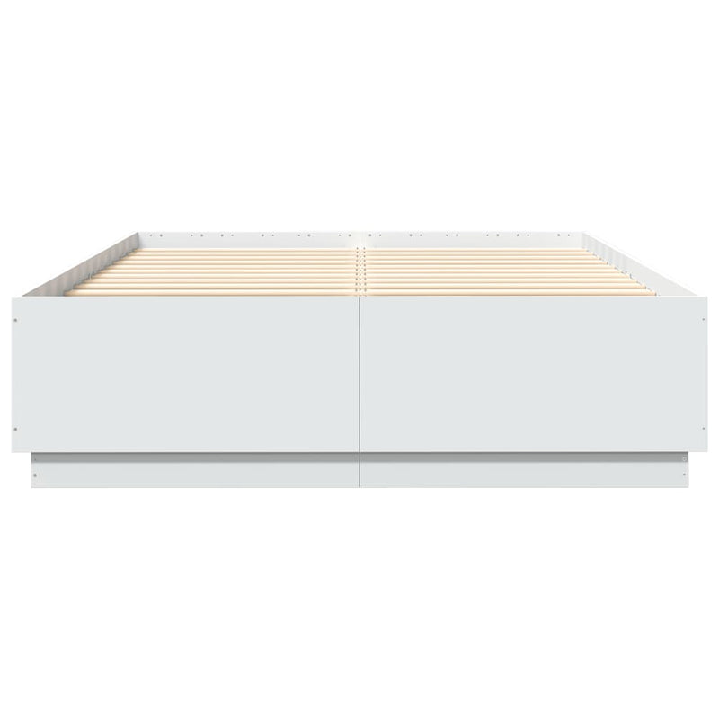 Bed Frame White 150x200 cm Engineered Wood