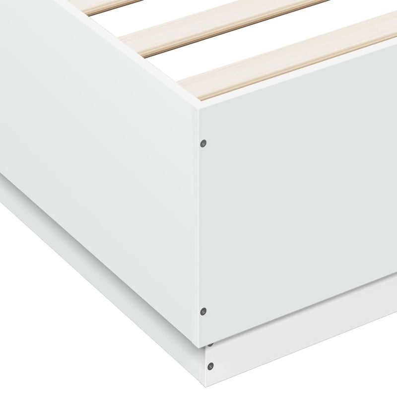 vidaXL Bed Frame without Mattress White 150x200 cm