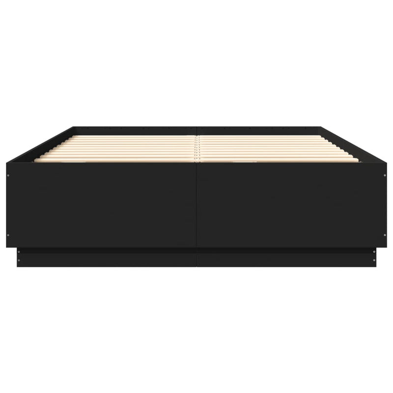 vidaXL Bed Frame without Mattress Black 150x200 cm