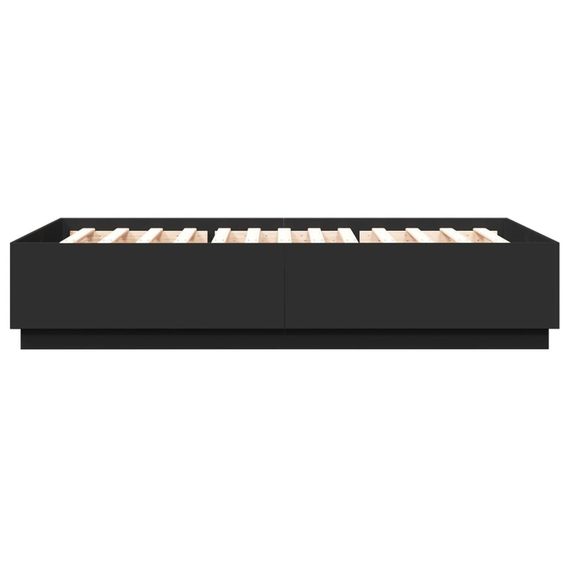 vidaXL Bed Frame without Mattress Black 150x200 cm