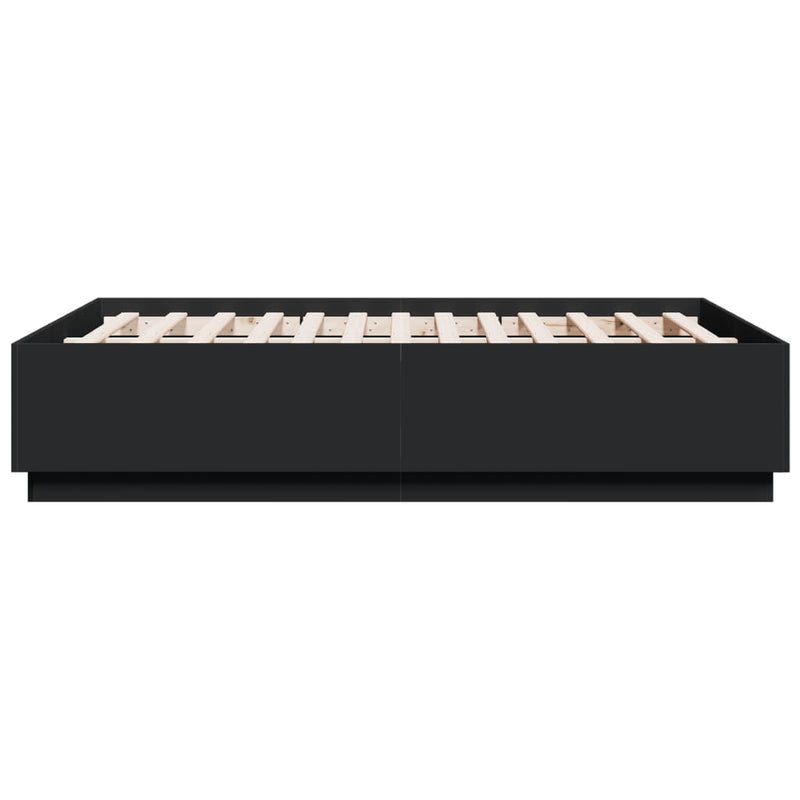 vidaXL Bed Frame without Mattress Black 135x190 cm