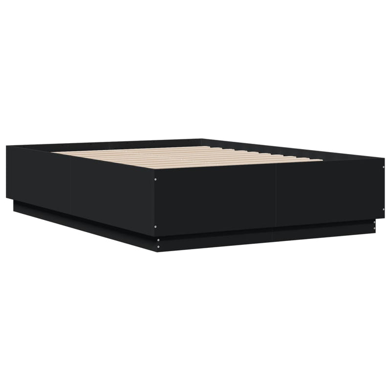vidaXL Bed Frame without Mattress Black 135x190 cm