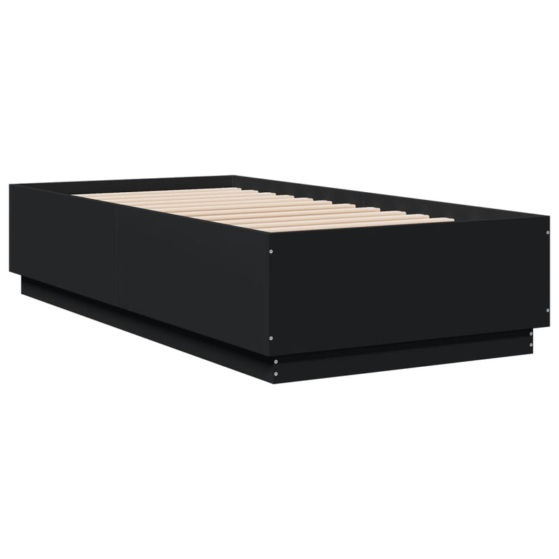 vidaXL Bed Frame without Mattress Black 90x190 cm