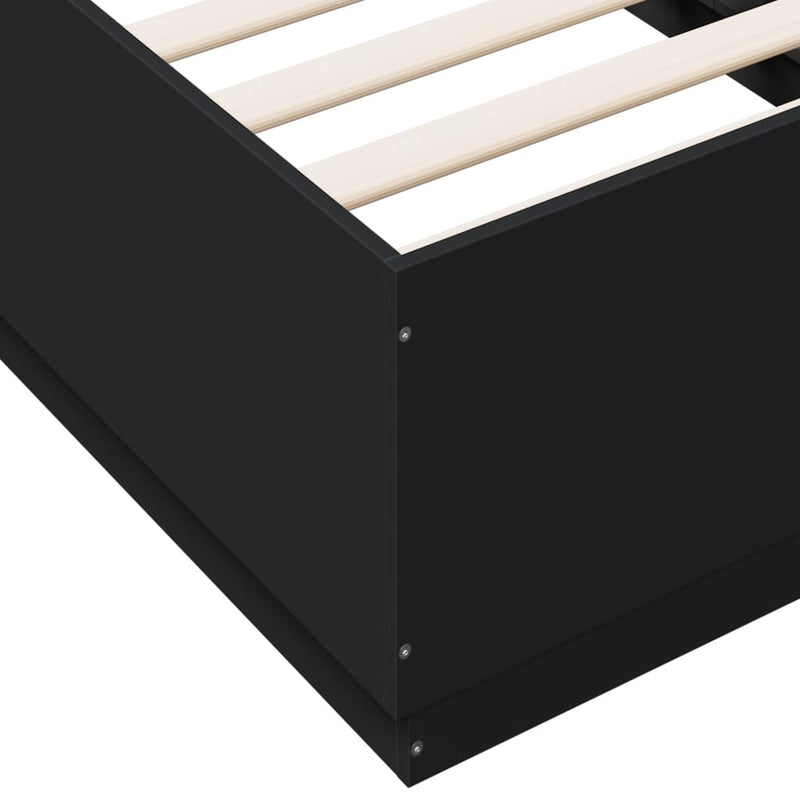 vidaXL Bed Frame without Mattress Black 90x190 cm