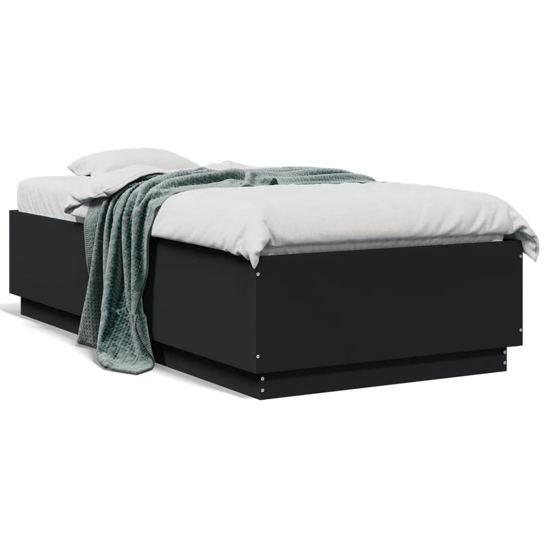 vidaXL Bed Frame without Mattress Black 90x190 cm