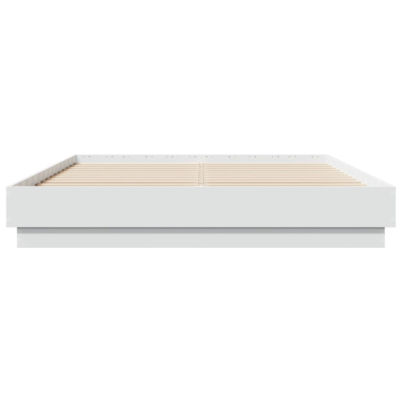 Bed Frame White 150x200 cm Engineered Wood