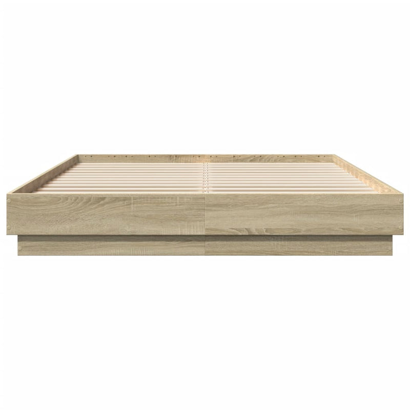 Bed Frame Sonoma Oak 150x200 cm Engineered Wood