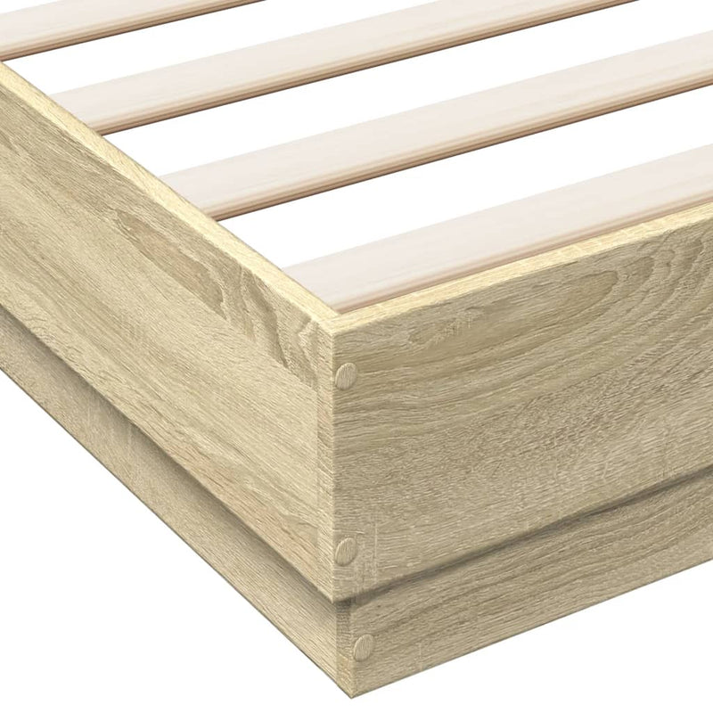 Bed Frame Sonoma Oak 150x200 cm Engineered Wood