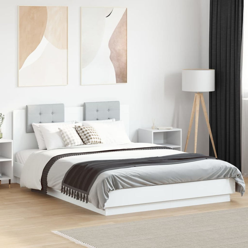 vidaXL Bed Frame without Mattress White 150x200 cm