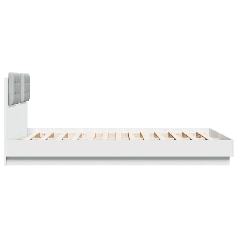 vidaXL Bed Frame without Mattress White 150x200 cm
