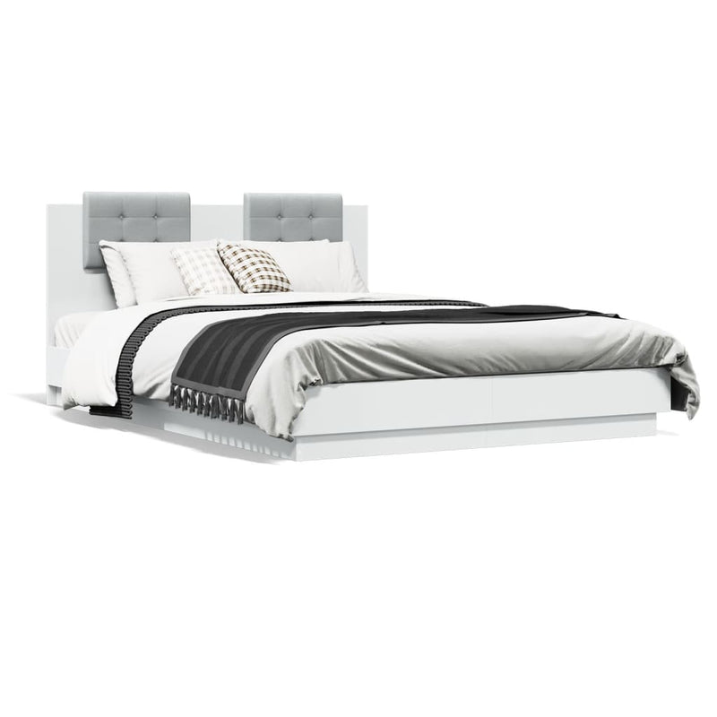 vidaXL Bed Frame without Mattress White 150x200 cm