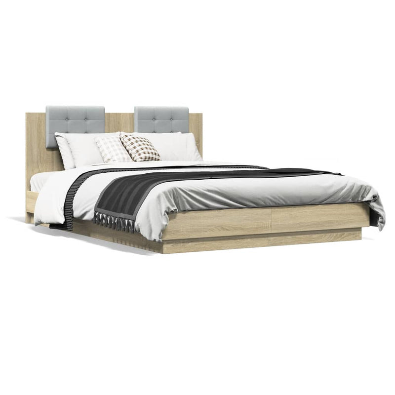 vidaXL Bed Frame without Mattress Sonoma Oak 150x200 cm