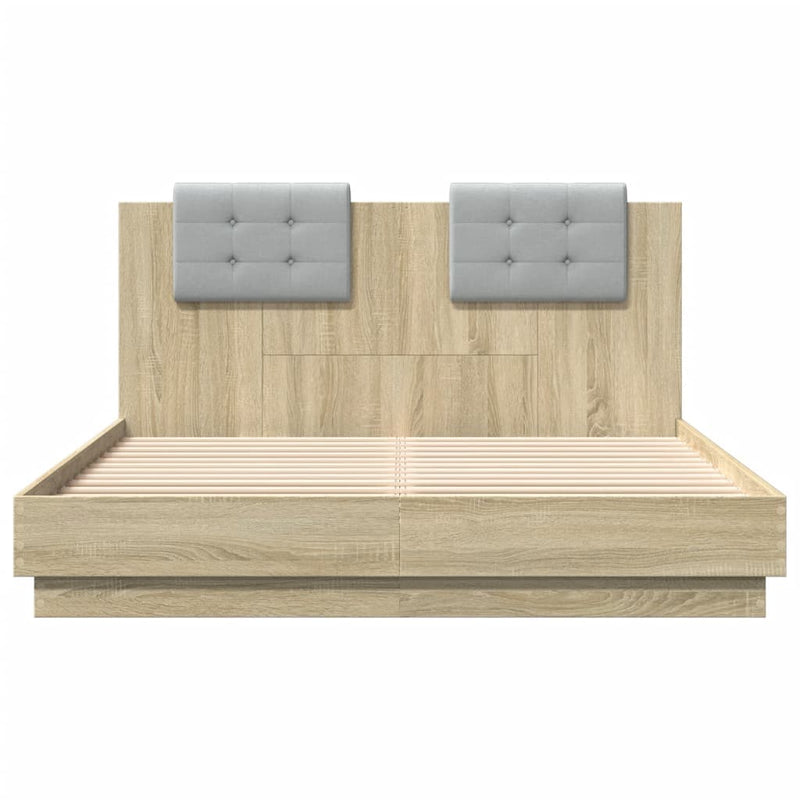 vidaXL Bed Frame without Mattress Sonoma Oak 150x200 cm