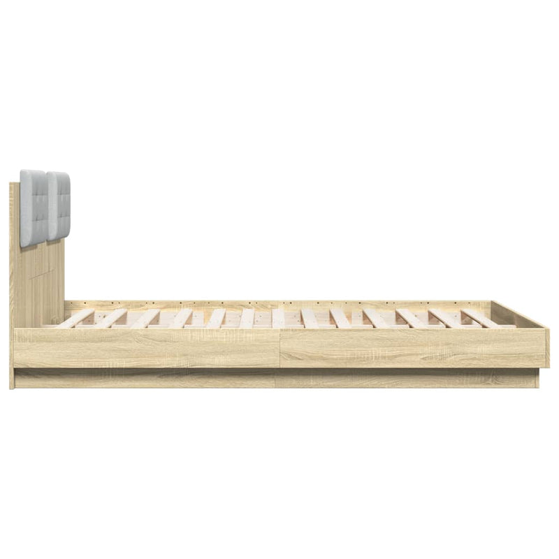 vidaXL Bed Frame without Mattress Sonoma Oak 150x200 cm