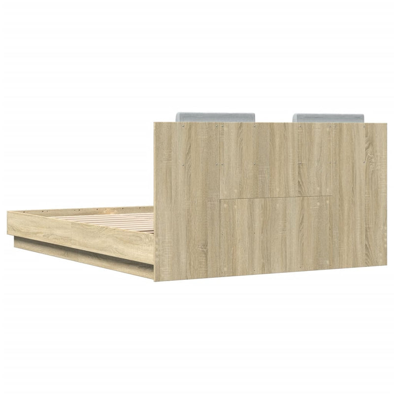 vidaXL Bed Frame without Mattress Sonoma Oak 150x200 cm