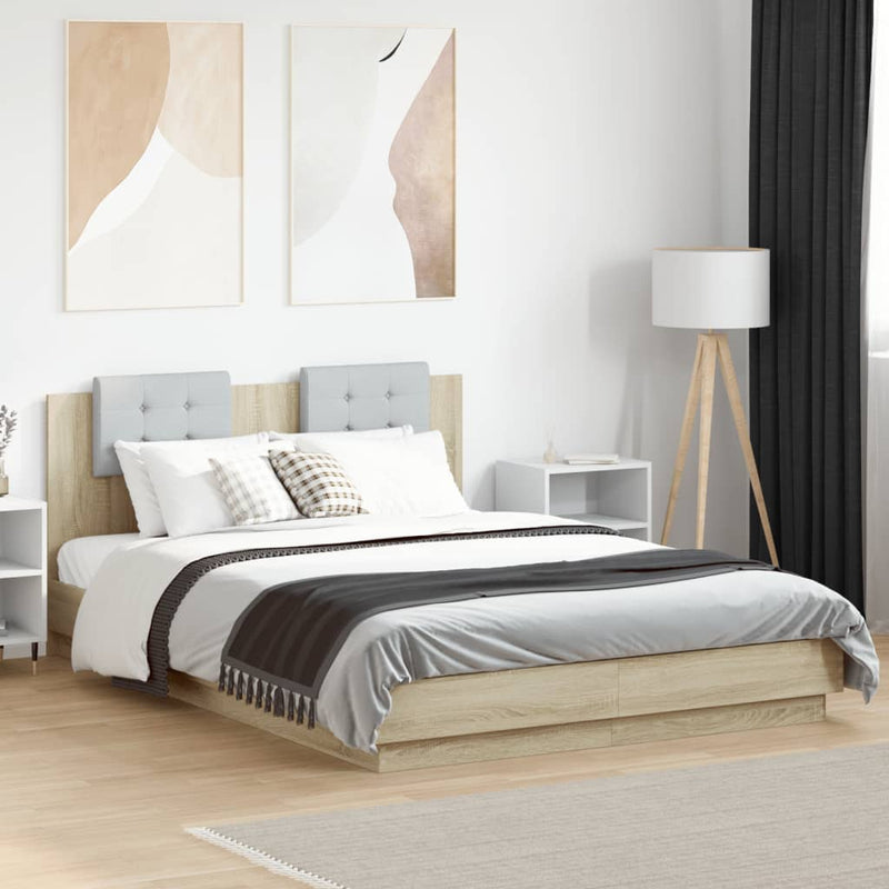 vidaXL Bed Frame without Mattress Sonoma Oak 150x200 cm