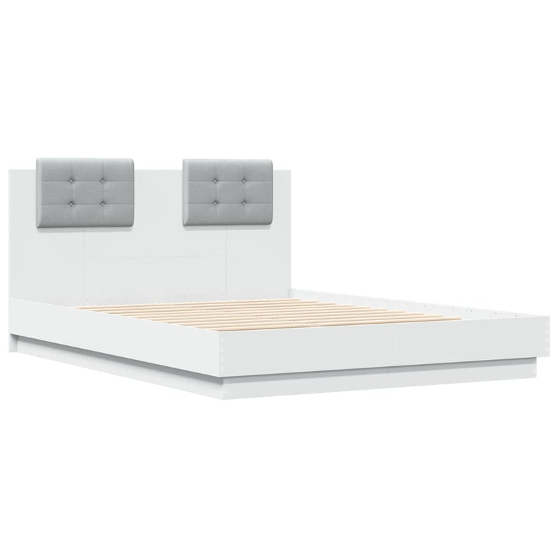 vidaXL Bed Frame without Mattress White 135x190 cm