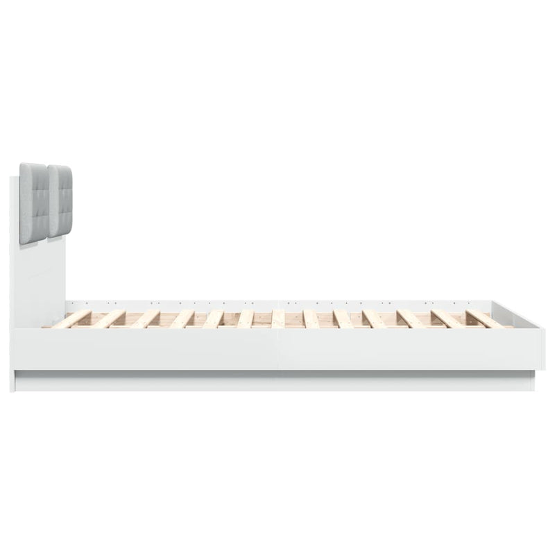 vidaXL Bed Frame without Mattress White 135x190 cm