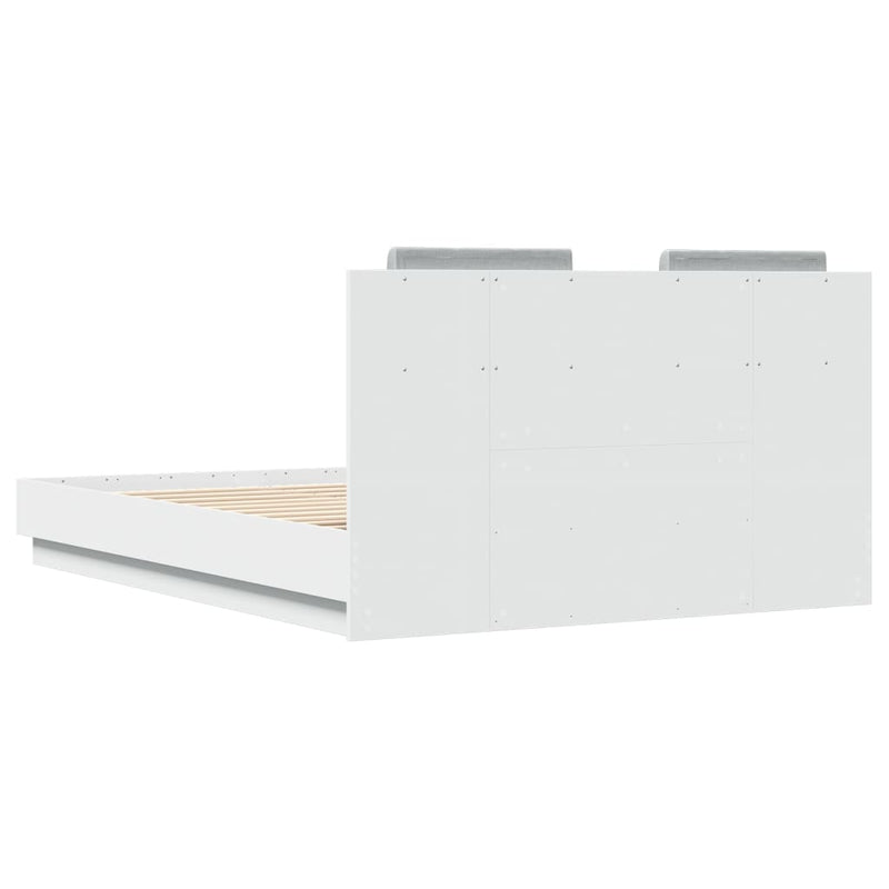 vidaXL Bed Frame without Mattress White 135x190 cm