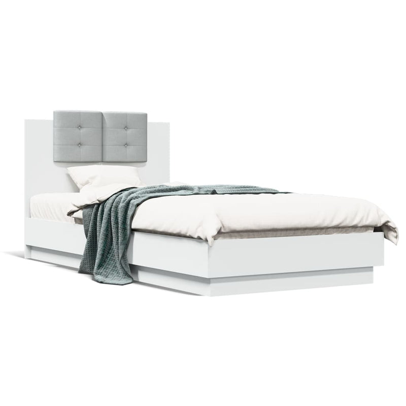 vidaXL Bed Frame without Mattress White 90x190 cm