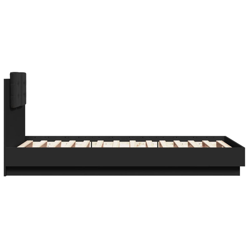 vidaXL Bed Frame without Mattress Black 90x190 cm