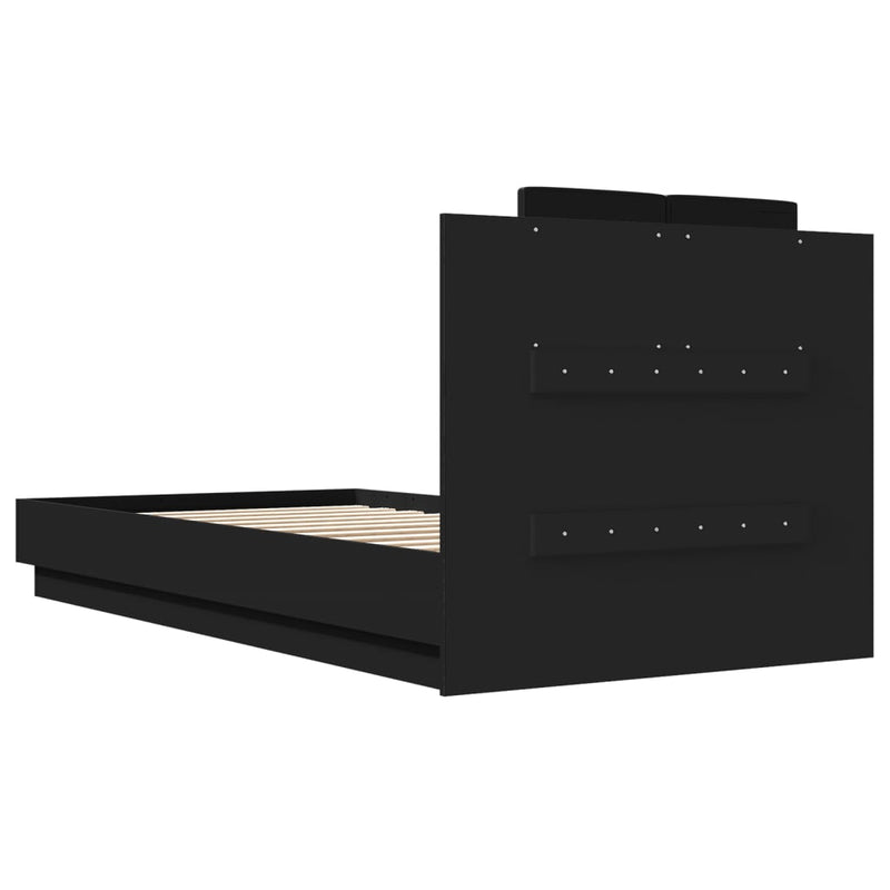 vidaXL Bed Frame without Mattress Black 90x190 cm