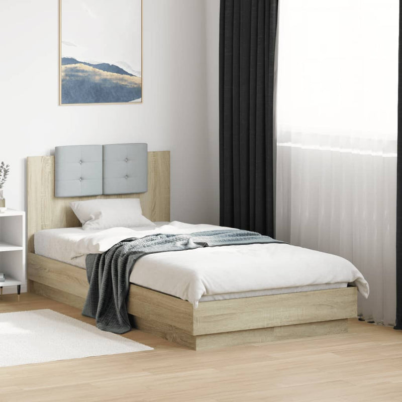 vidaXL Bed Frame without Mattress Sonoma Oak 90x190 cm
