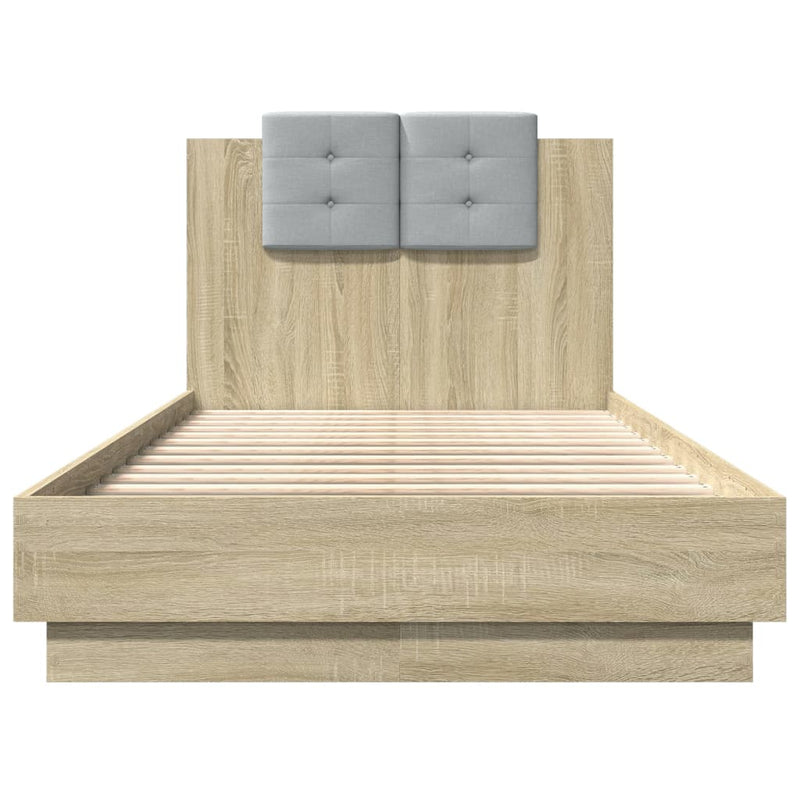 vidaXL Bed Frame without Mattress Sonoma Oak 90x190 cm