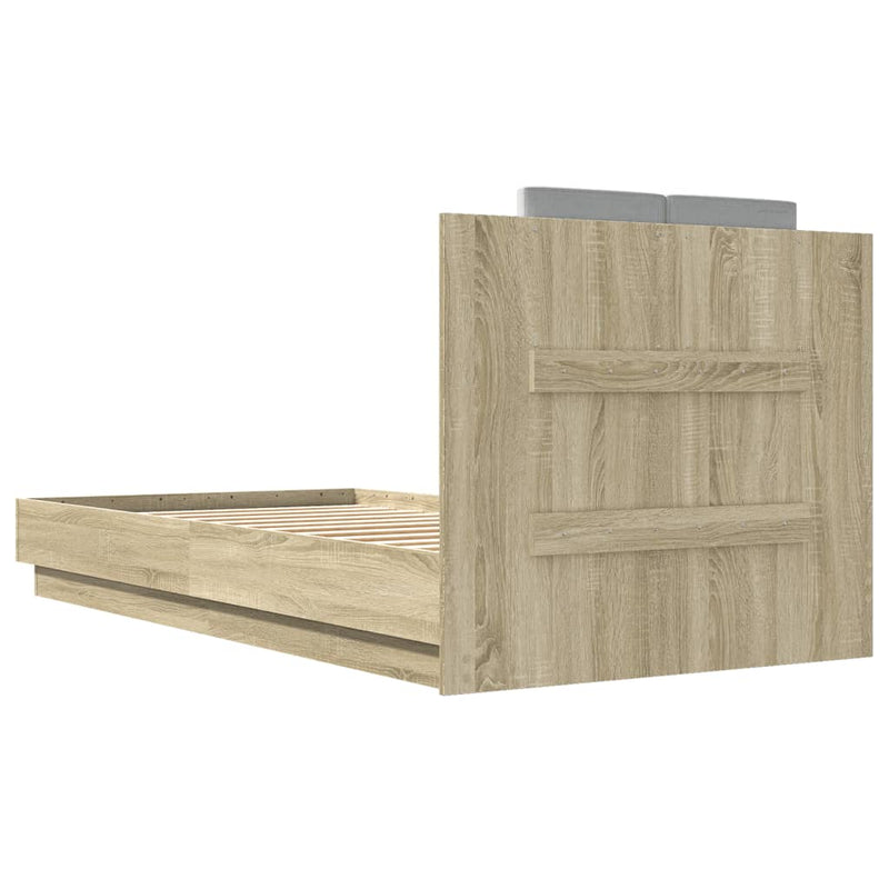 vidaXL Bed Frame without Mattress Sonoma Oak 90x190 cm
