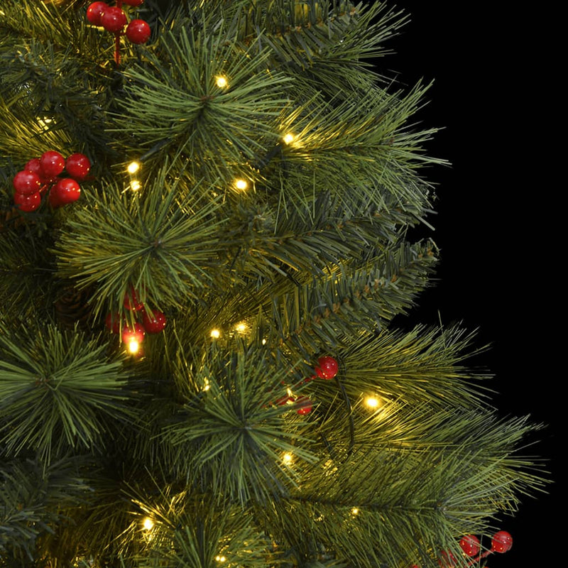 vidaXL Artificial Hinged Christmas Tree 150 LEDs 150 cm