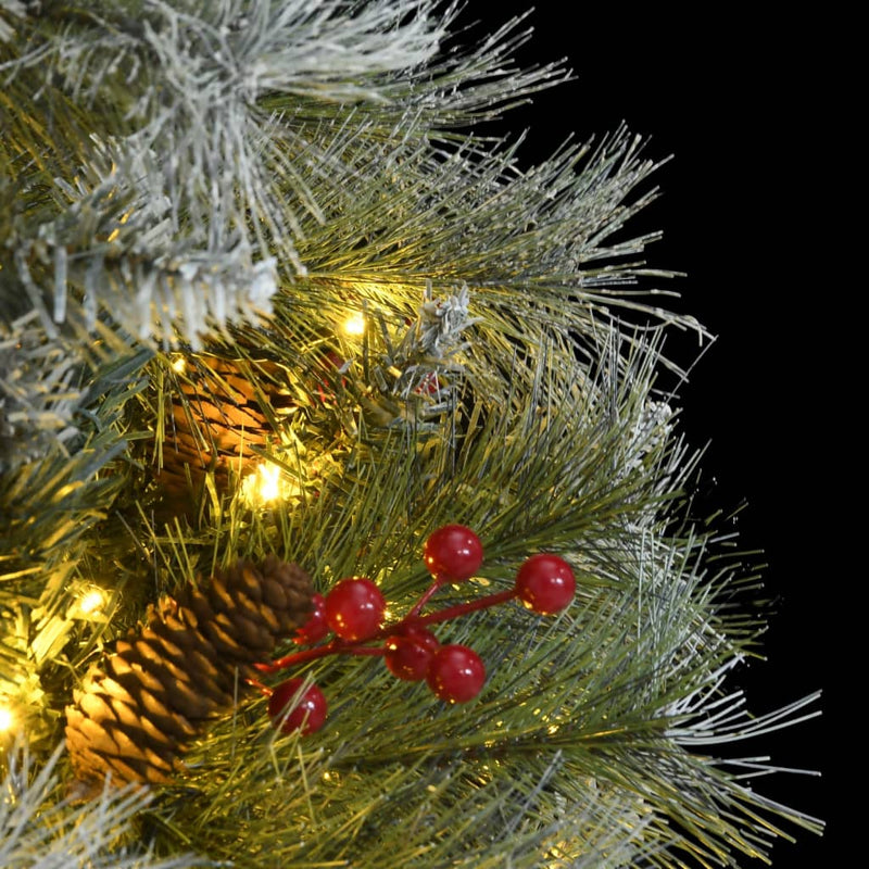 vidaXL Artificial Hinged Christmas Tree 150 LEDs 150 cm