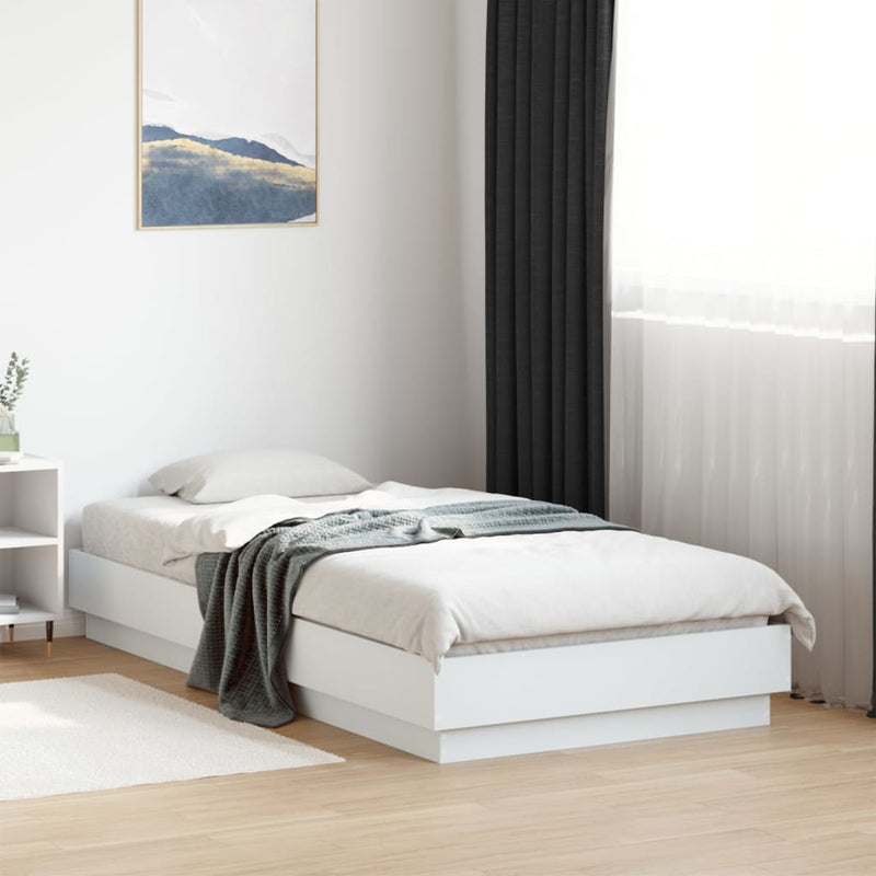 vidaXL Bed Frame without Mattress White 90x190 cm Engineered Wood