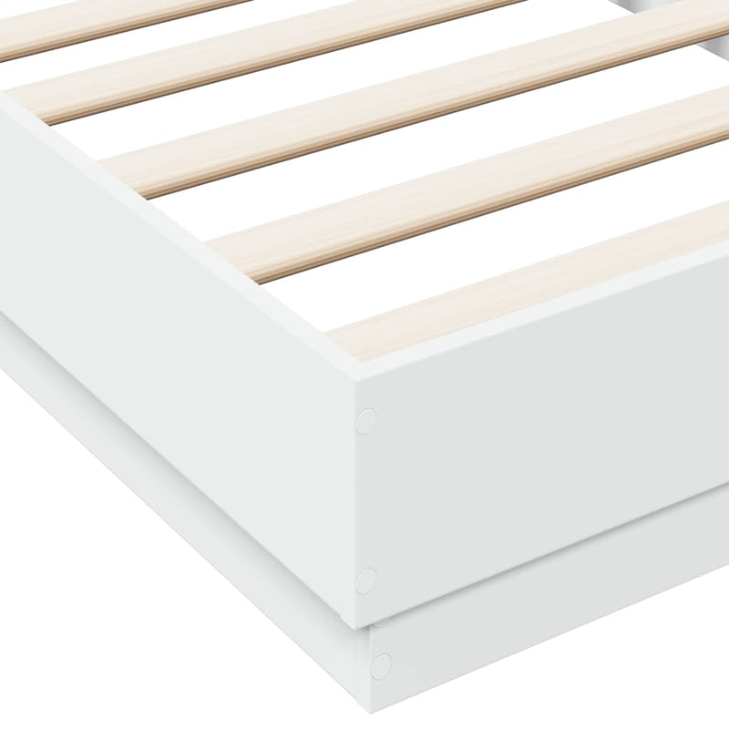 vidaXL Bed Frame without Mattress White 90x190 cm Engineered Wood