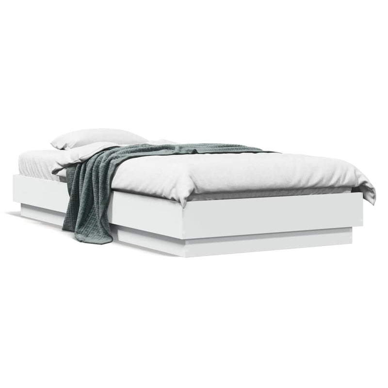 vidaXL Bed Frame without Mattress White 90x190 cm Engineered Wood