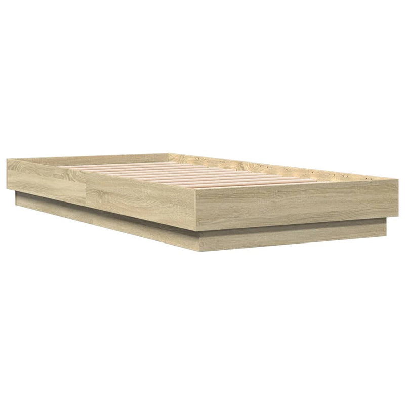 vidaXL Bed Frame without Mattress Sonoma Oak 90x190 cm Engineered Wood