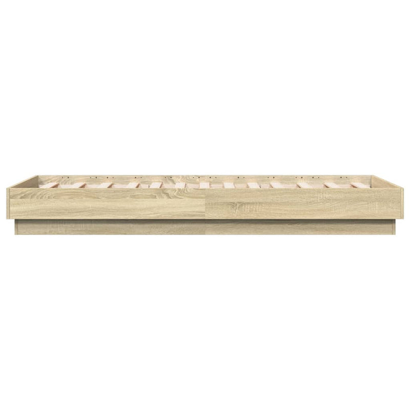 vidaXL Bed Frame without Mattress Sonoma Oak 90x190 cm Engineered Wood