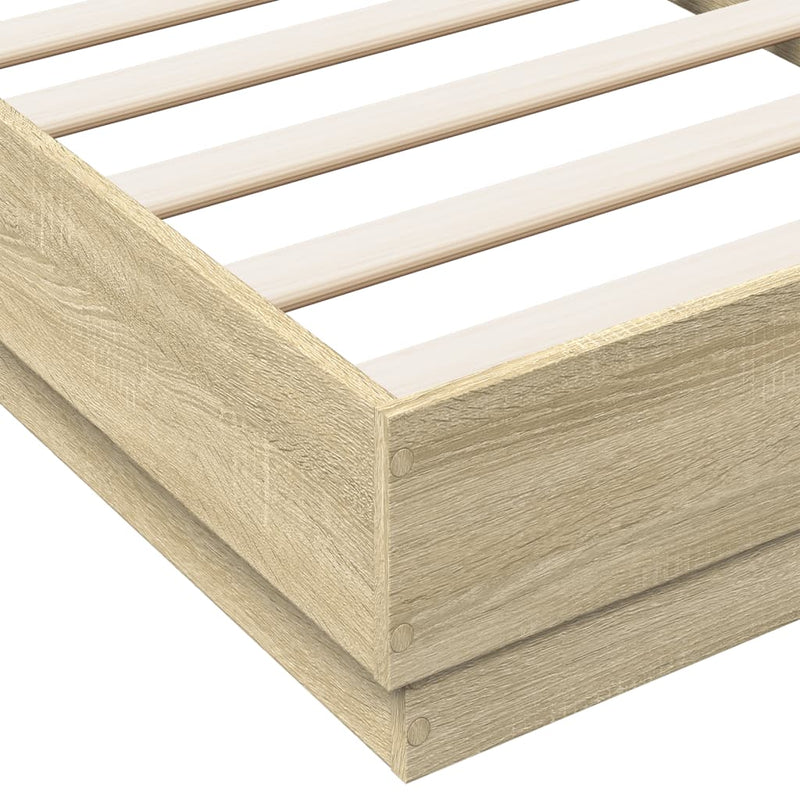 vidaXL Bed Frame without Mattress Sonoma Oak 90x190 cm Engineered Wood