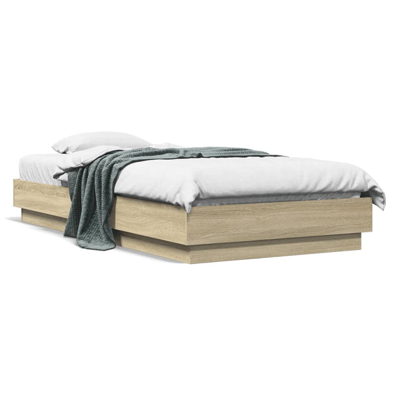 vidaXL Bed Frame without Mattress Sonoma Oak 90x190 cm Engineered Wood