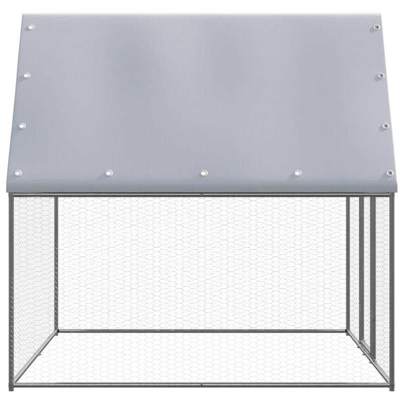 Chicken Cage Silver and Grey 2x2x2 m Galvanised Steel