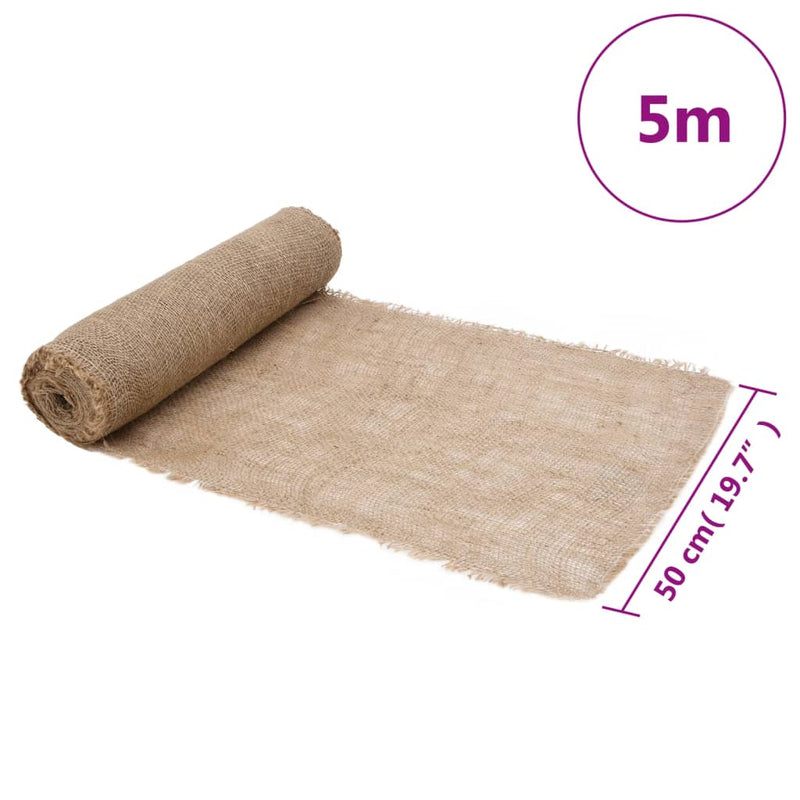vidaXL Jute Roll 0.5x5 m 100% Jute 200 gsm