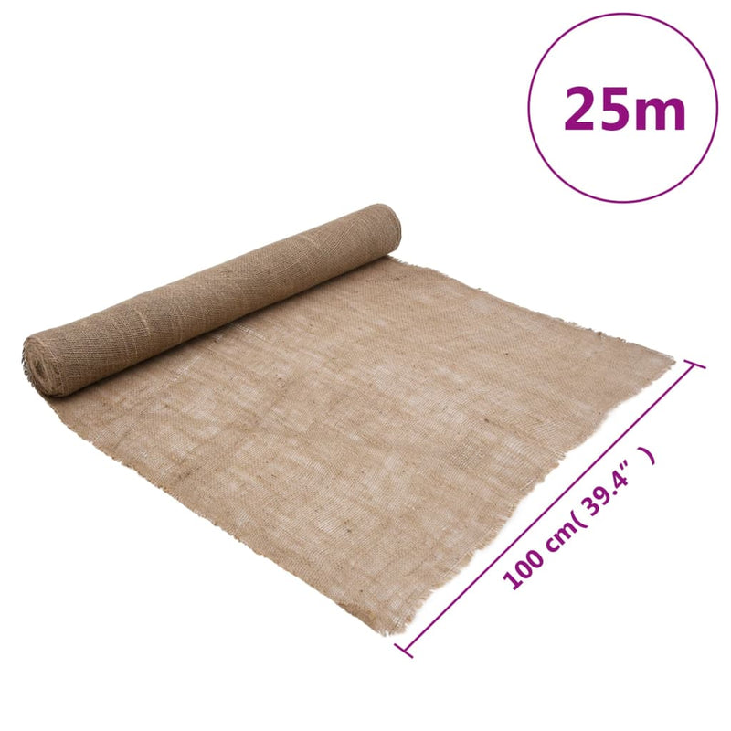vidaXL Jute Roll 1x25 m 100% Jute 200 gsm