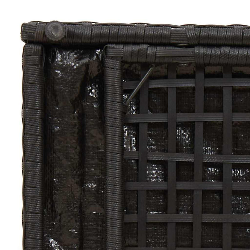 vidaXL Cushion Box with Storage Black 50 x 50 x 50 cm Poly Rattan