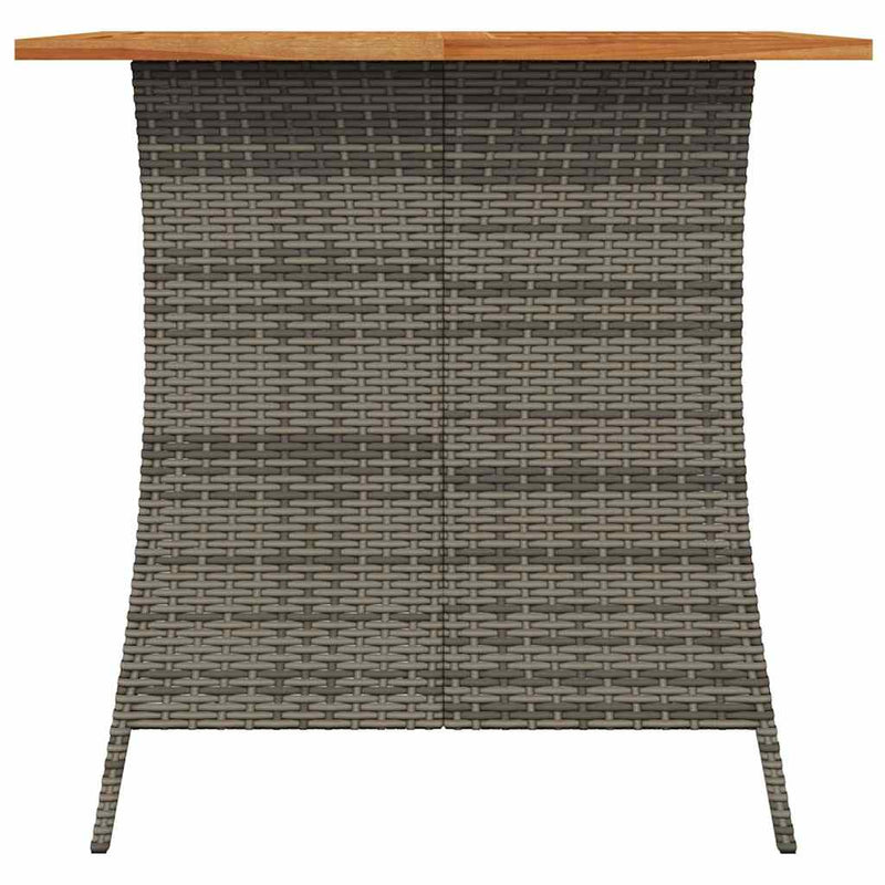 vidaXL 5 Piece Garden Dining Set with Cushions Grey Poly Rattan