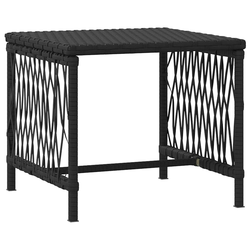 vidaXL Sun lounger Reclining 2 pcs Black 35 x 35 x 32cm Poly Rattan