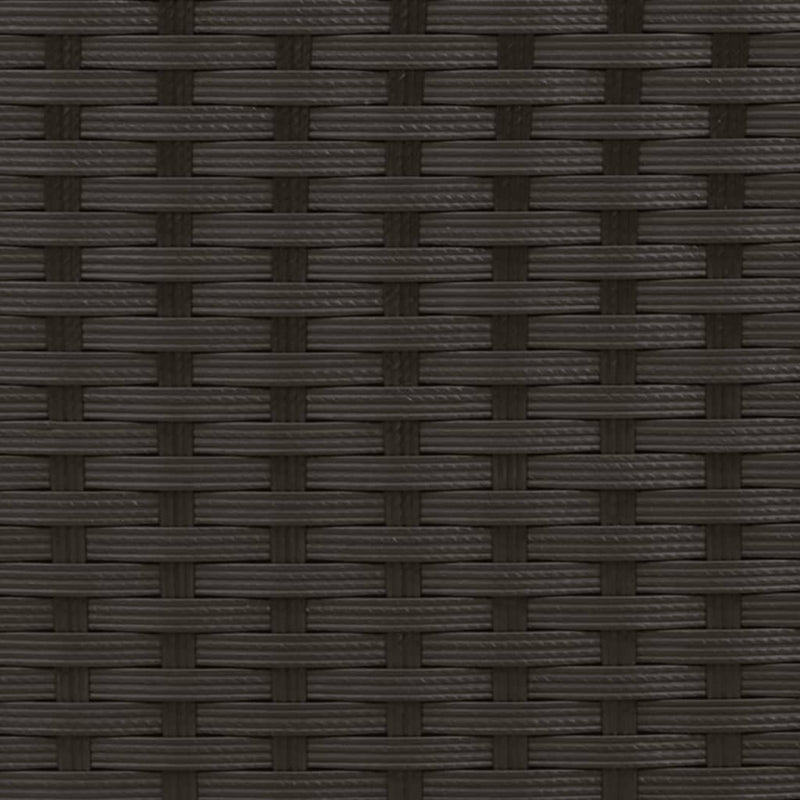 vidaXL Double Sun Lounger with Canopy and Cushions Black Poly Rattan