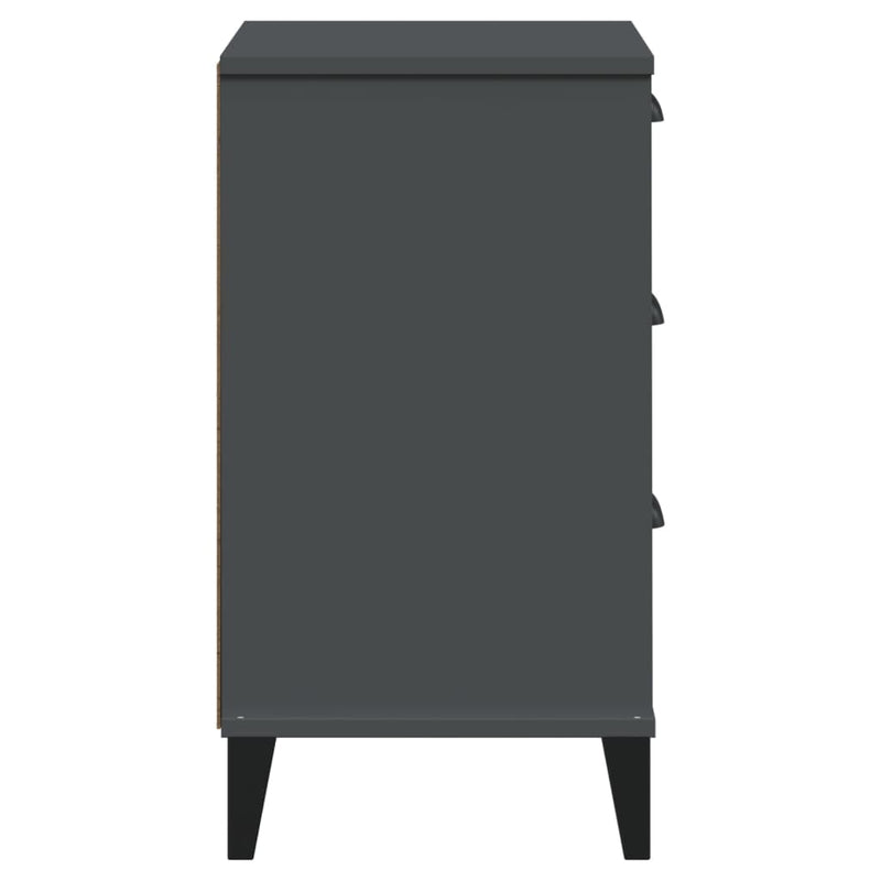 vidaXL Bedside Cabinet VIKEN Anthracite Grey Engineered Wood