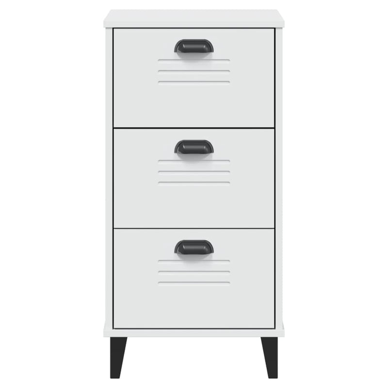 vidaXL Bedside Cabinet VIKEN White Engineered Wood