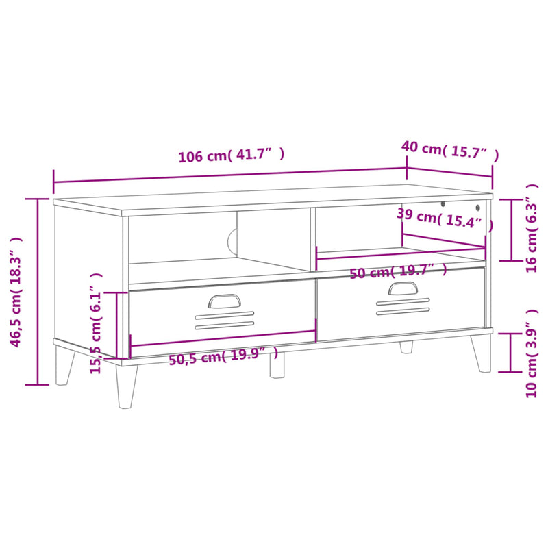 vidaXL TV Cabinet VIKEN White Engineered Wood